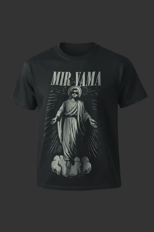 MIR VAMA crna majica sa srebrnim dizajnom