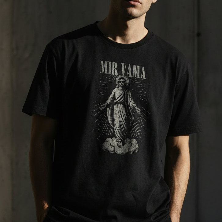 MIR VAMA tamni print na modelu